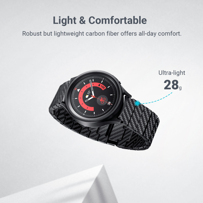 Curea din Fibra de Carbon pentru Samsung Galaxy Watch5, Watch5 Pro, Watch6, Watch6 Classic, Watch7 40/42/44/45/46/47mm [5]