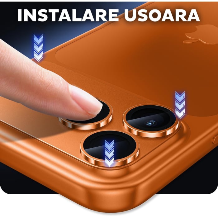 Folie de camera completa pentru iPhone 17 Pro Max - Cosmic Orange/Portocaliu [4]