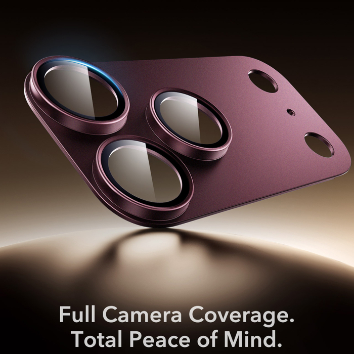 Folie de camera iPhone 18 Pro Max Armorite® Pro Camera Lens Protector (Completa), Burgundy [7]