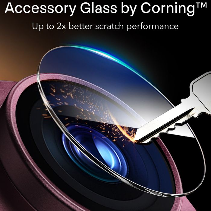 Folie de camera iPhone 18 Pro Max Armorite® Pro Camera Lens Protector (Completa), Burgundy [6]