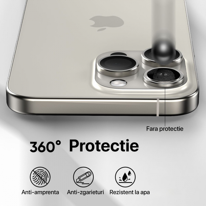 Folie de camera pentru iPhone 16 Pro Max - Natural Titanium [4]