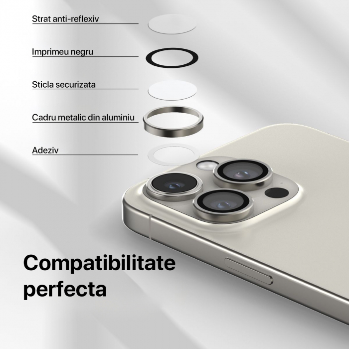 Folie de camera pentru iPhone 16 Pro - Desert Titanium [5]