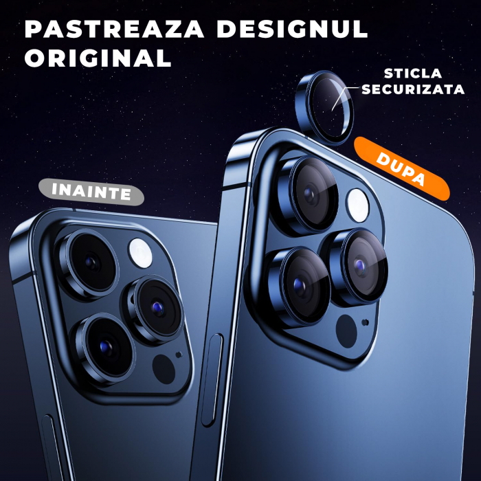 Folie de camera pentru iPhone 15 Pro - Albastru [2]