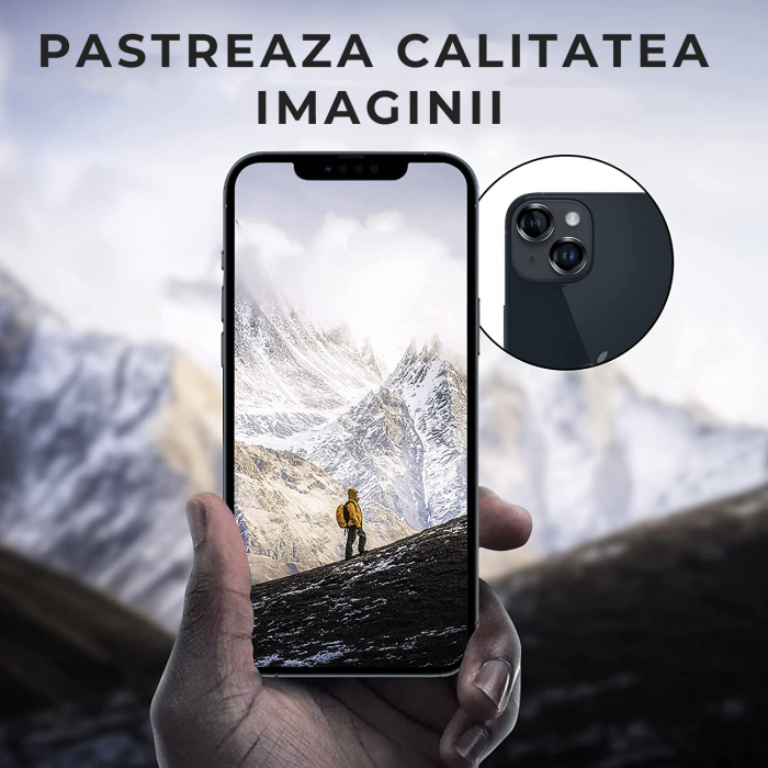 Folie de camera pentru iPhone 15 - Negru [6]