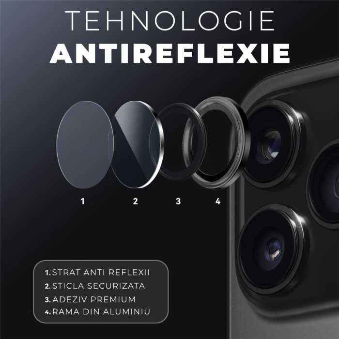 Folie de camera pentru iPhone 17 Pro/17 Pro Max - Black Titanium [4]