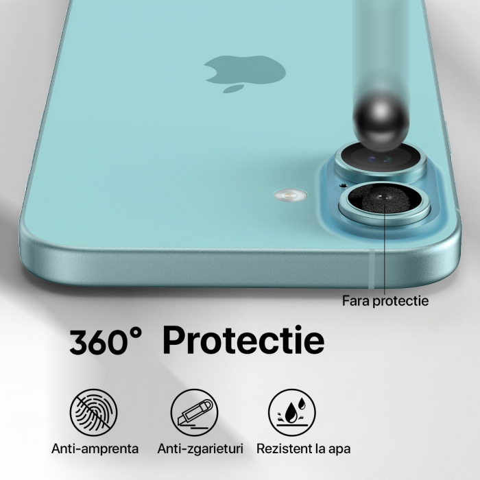 Folie de camera pentru iPhone 16 Plus - Roz [4]