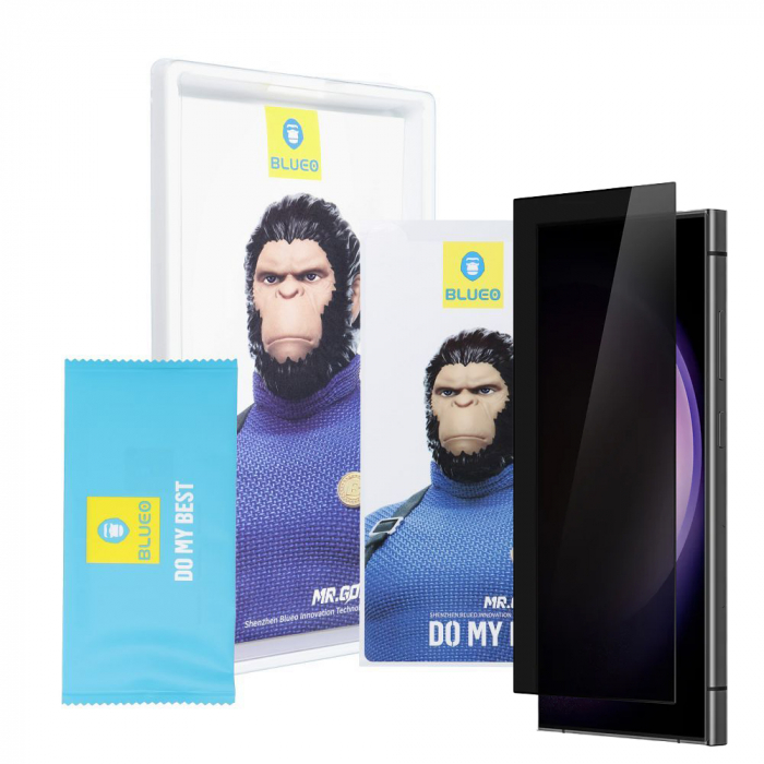 Folie de sticla Blueo Privacy pentru Samsung S25 Ultra, Protectie oleofobica, Slim, Full Glue [4]