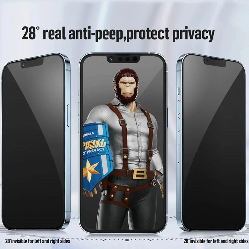 Folie de sticla Blueo Privacy pentru iPhone 16 Pro Max, Protectie oleofobica, Slim, Full Glue [3]