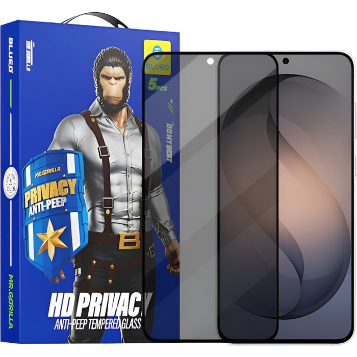 Folie sticla Privacy Samsung Galaxy S26 Ultra Blueo Anti-Peep, 9H, Full Cover, Full Glue, Antisoc, Antizgarieturi, Compatibila cu amprenta [3]