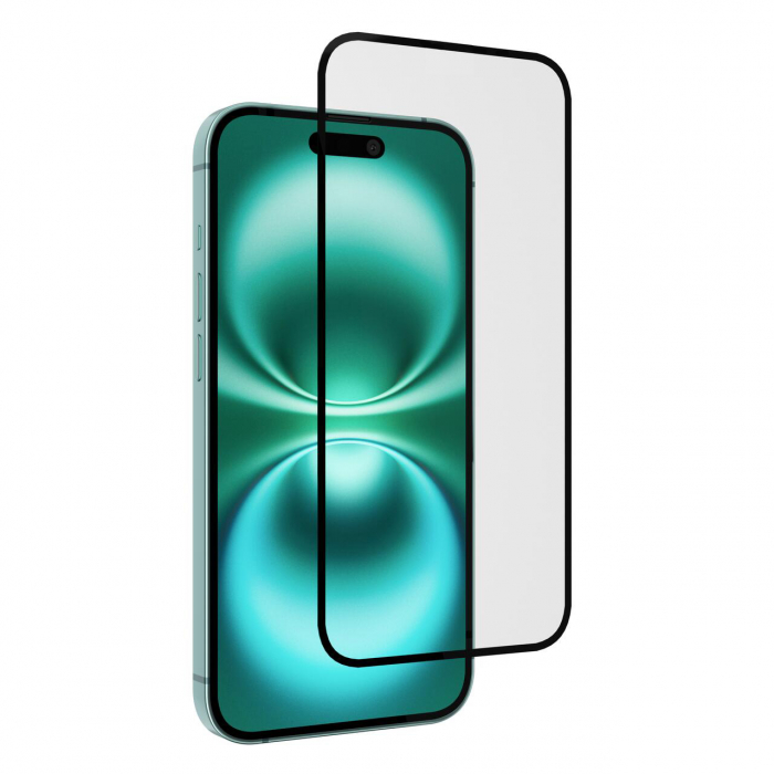 Folie de sticla Maxcell pentru iPhone 16, Protectie oleofobica, Slim, Full Glue [2]