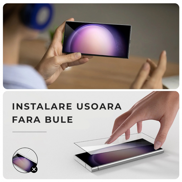 Folie de sticla pentru Samsung S24 Ultra, Protectie oleofobica, Full Glue [7]