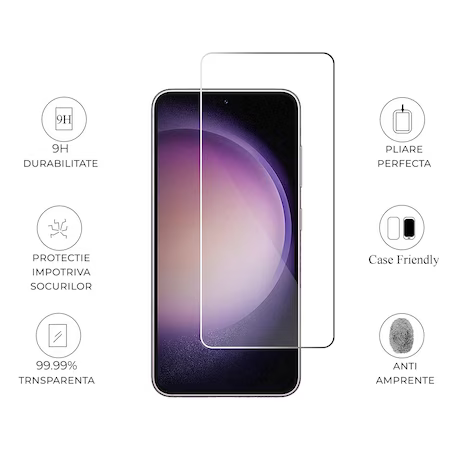 Folie de sticla pentru Samsung S24, Protectie oleofobica, Full Glue [3]