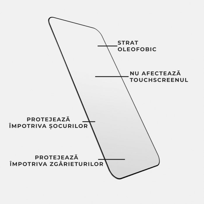 Folie de sticla matte X-One pentru iPhone 16 Pro din sticla securizata, Protectie oleofobica, Full Glue, 2.5D [5]