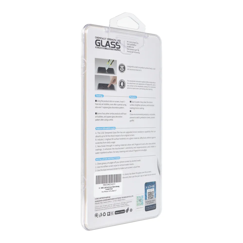 Folie de sticla X-One pentru iPhone 16 Pro Max din sticla securizata, Protectie oleofobica, Full Glue, 2.5D [4]