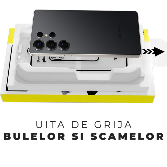 Folie Sticla pentru Samsung S25 Ultra cu aplicator Daden MagicBox, Full Cover, Protectie Profesionala, Ultra Rezistenta, Calitate Premium, Margini negre [3]