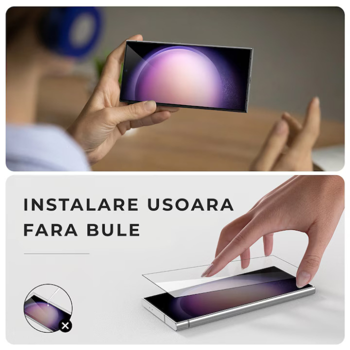 Folie Sticla pentru Samsung S25 Ultra Max Daden MaxProtection, Full Cover, Protectie Profesionala, Ultra Rezistenta, Calitate Premium, Margini negre [4]
