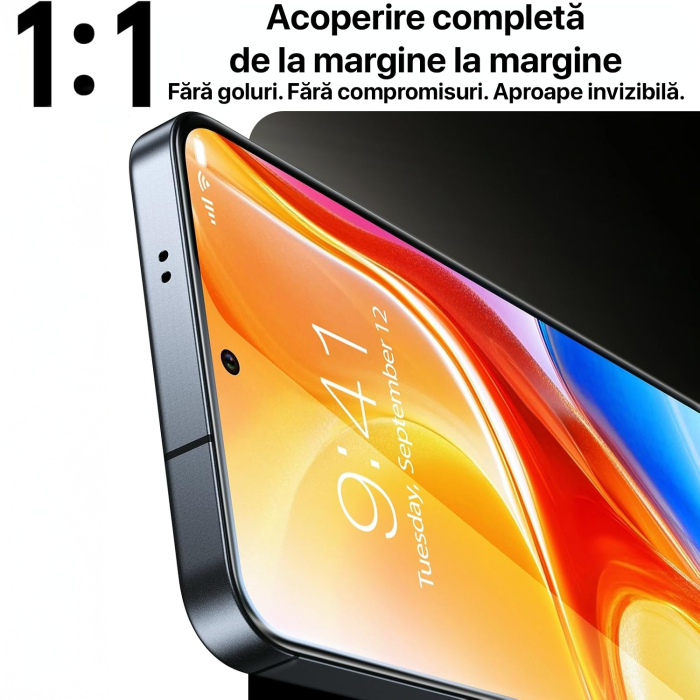 Folie Sticla pentru Samsung S26 Plus cu aplicator Daden MagicBox, Full Cover, Protectie Profesionala, Ultra Rezistenta, Calitate Premium, Margini negre [9]