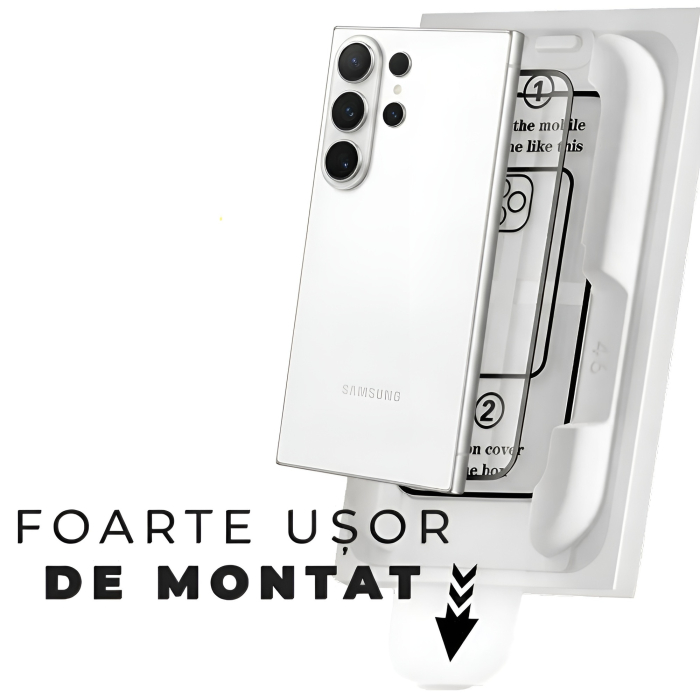 Folie Sticla pentru Samsung S26 Ultra cu aplicator Daden MagicBox, Full Cover, Protectie Profesionala, Ultra Rezistenta, Calitate Premium, Margini negre [3]