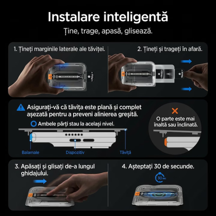 Folie sticla iPhone Duo, Spigen GLAS.tR EZ Fit Pro, Set 2 Bucati, Aplicator Inclus, Duritate 10H+, Anti Amprente, Transparenta [6]