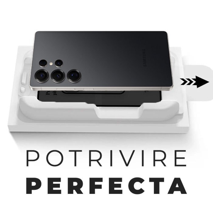 Folie Sticla Privacy pentru Samsung S25 Ultra cu aplicator Daden MagicBox, Full Cover, Protectie Profesionala, Ultra Rezistenta, Calitate Premium, Margini negre [5]