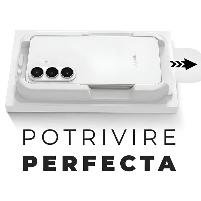 Folie Sticla Privacy pentru Samsung S26 Plus cu aplicator Daden MagicBox, Full Cover, Protectie Profesionala, Ultra Rezistenta, Calitate Premium, Margini negre [2]