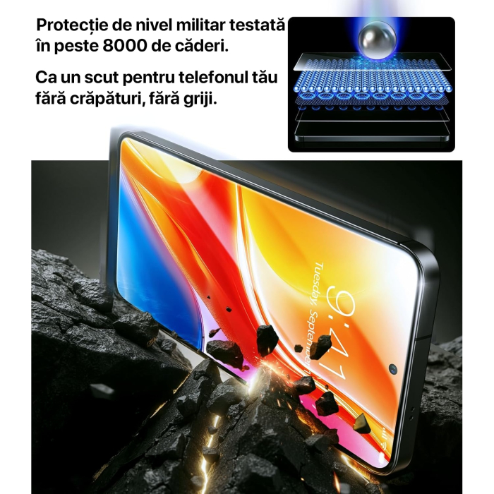 Folie Sticla Privacy pentru Sasmung S26 Ultra Daden MaxProtection, Full Cover, Protectie Profesionala, Ultra Rezistenta, Calitate Premium, Margini negre [5]