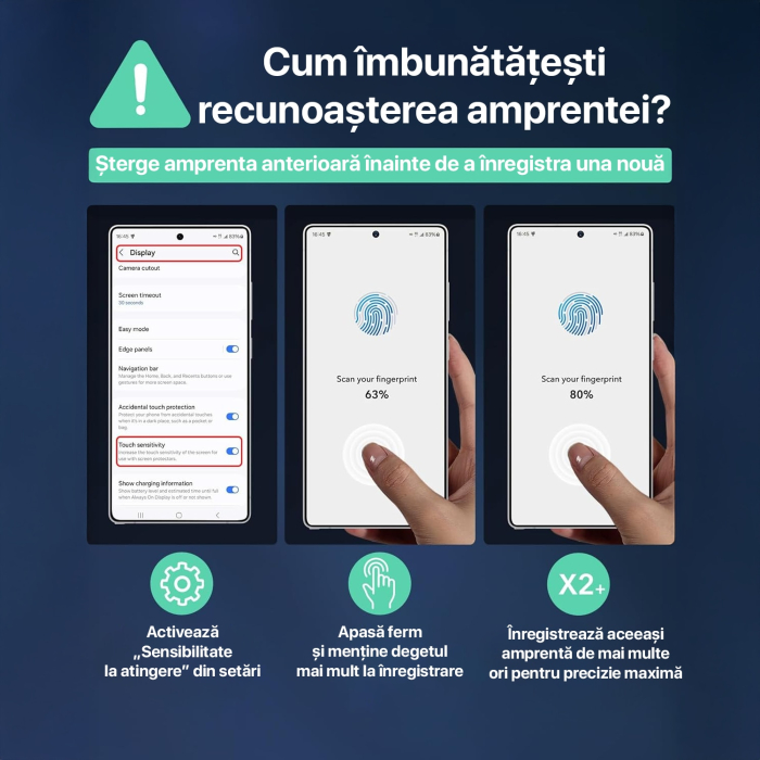 Folie Sticla Privacy pentru Sasmung S26 Ultra Daden MaxProtection, Full Cover, Protectie Profesionala, Ultra Rezistenta, Calitate Premium, Margini negre [8]