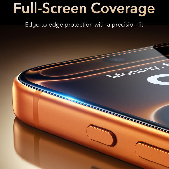 Folie sticla iPhone 18 Pro/ 17 Pro, ESR UltraFit Armorite Pro, Corning Gorilla Glass, Transparenta [7]