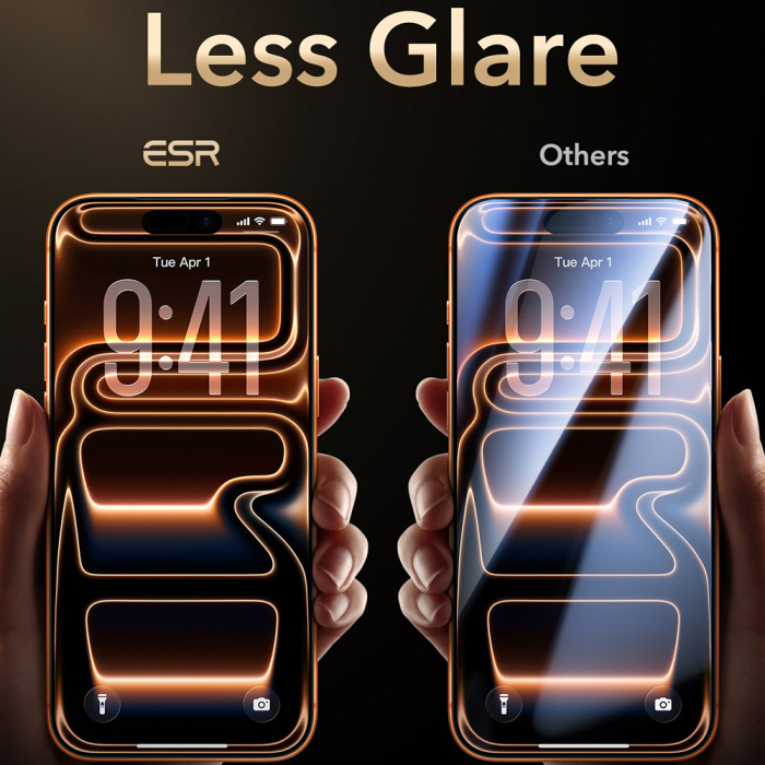 Folie sticla iPhone 18 Pro/ 17 Pro, ESR UltraFit Armorite Pro, Corning Gorilla Glass, Transparenta [2]