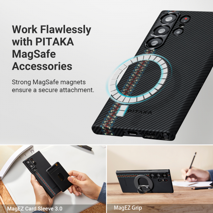 Husa MagEZ 3 Pitaka 600D, Aramida Galaxy S23 Ultra Rhapsody MagSafe [5]