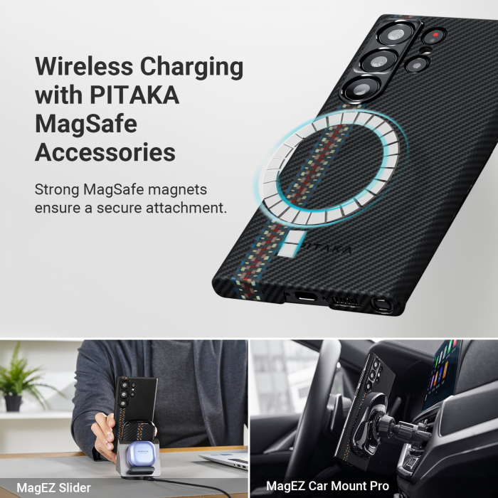 Husa MagEZ 3 Pitaka 600D, Aramida Galaxy S23 Ultra Rhapsody MagSafe [6]
