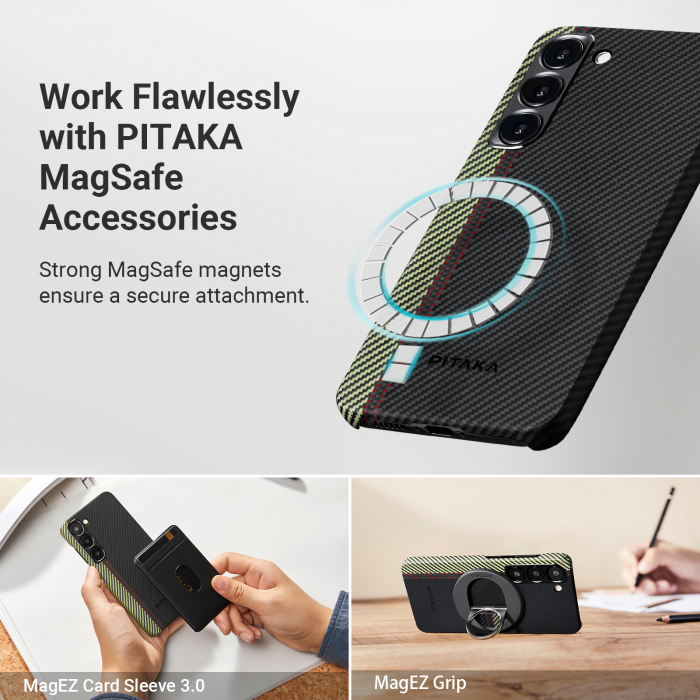 Husa MagEZ 3 Pitaka 600D, Aramida Galaxy S23 Overture MagSafe [5]