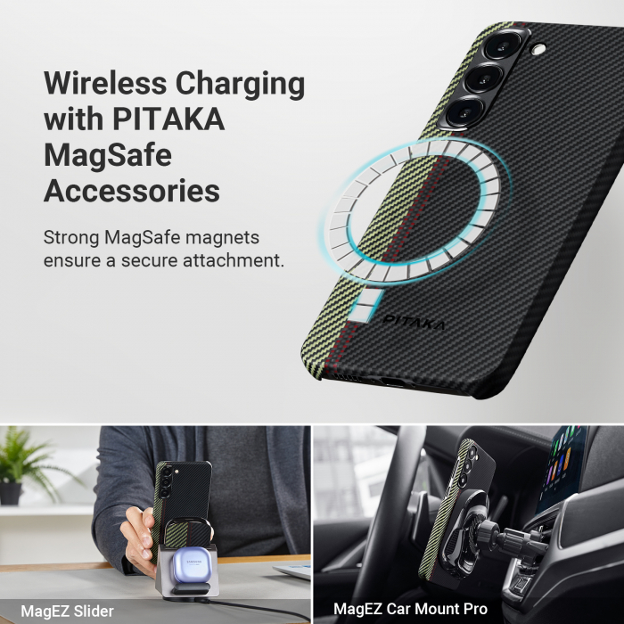 Husa MagEZ 3 Pitaka 600D, Aramida Galaxy S23 Overture MagSafe [6]