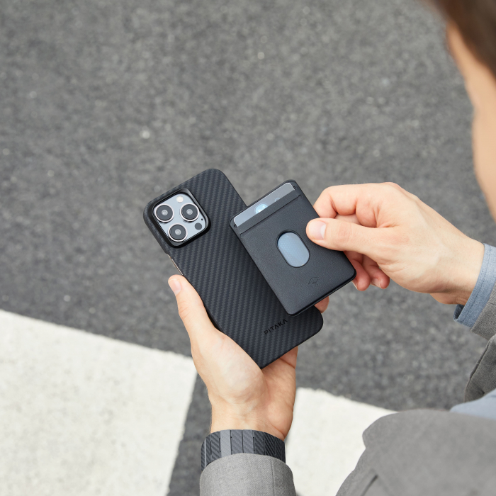 [Outlet] Husa MagEZ 4 Pitaka, Aramida 1500D iPhone 15 Pro Negru/Gri MagSafe [10]