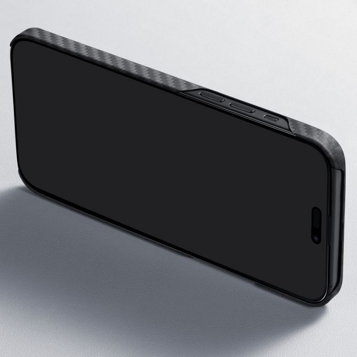 Husa MagEZ 4 Pitaka, Aramida 1500D iPhone 15 Pro Max Negru/Gri MagSafe [13]