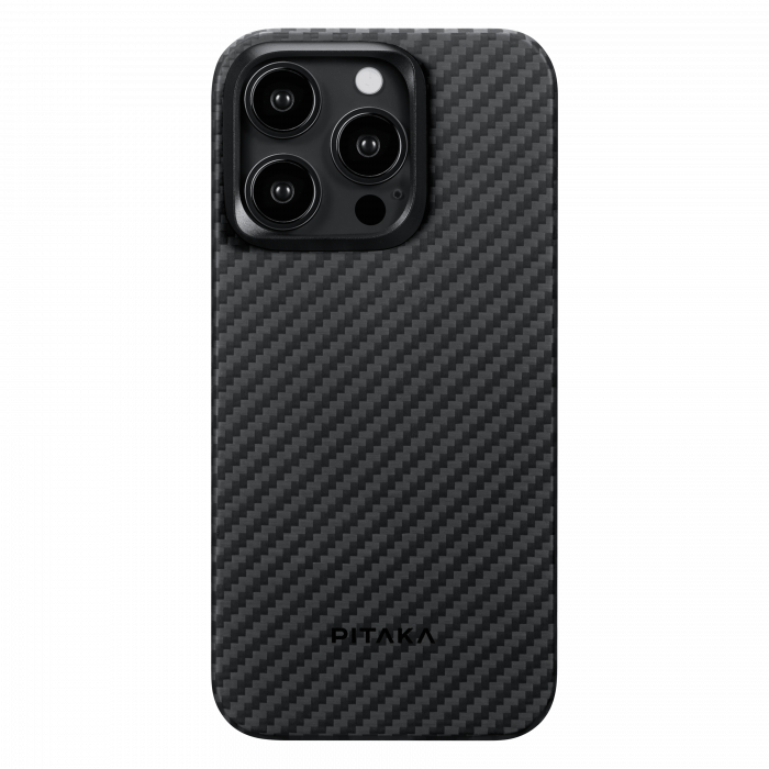 Husa MagEZ 4 Pitaka, Aramida 1500D iPhone 15 Pro Max Negru/Gri MagSafe [15]