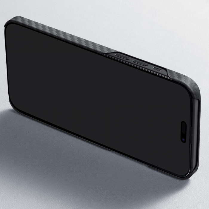 Husa MagEZ 4 Pitaka, Aramida iPhone 15 Plus 1500D Negru/Gri MagSafe [10]