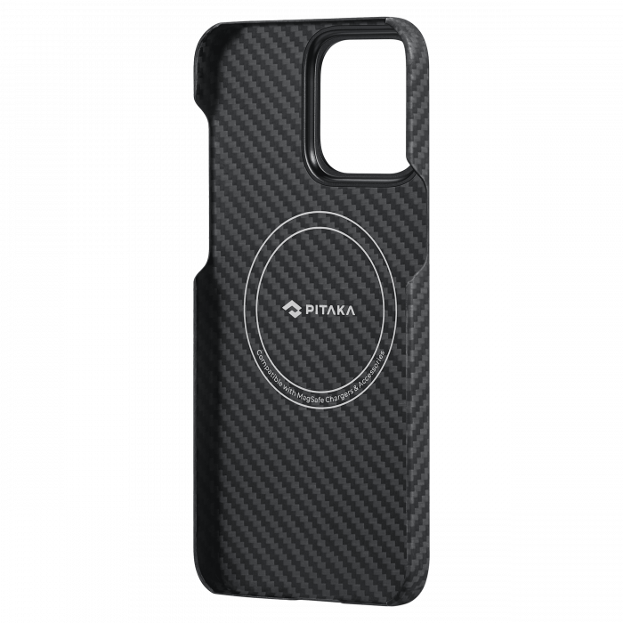 Husa MagEZ 4 Pitaka, Aramida iPhone 15 Plus 1500D Negru/Gri MagSafe [6]