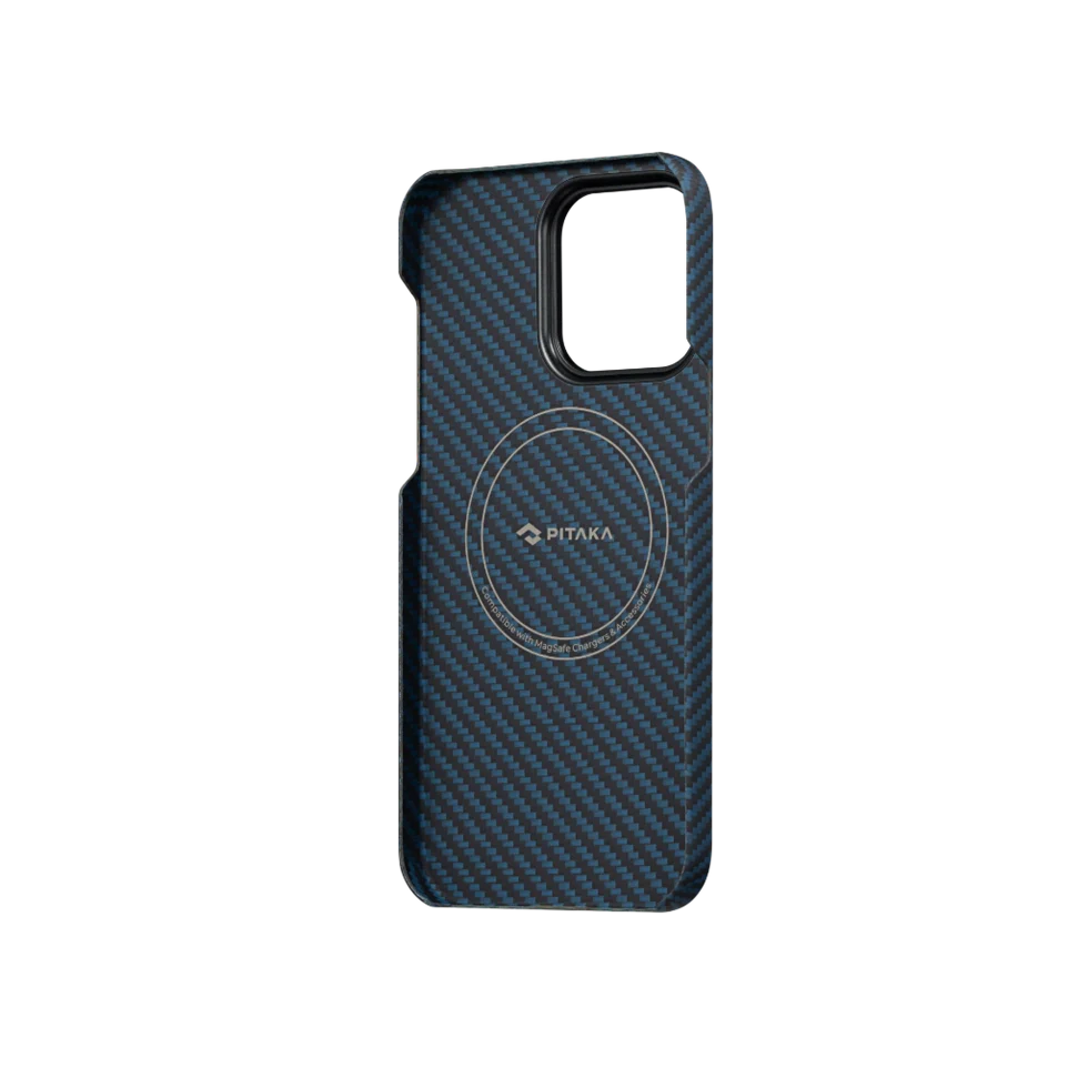 Husa MagEZ 3 Pitaka, Aramida iPhone 14 Pro Max Negru/Albastru MagSafe [7]