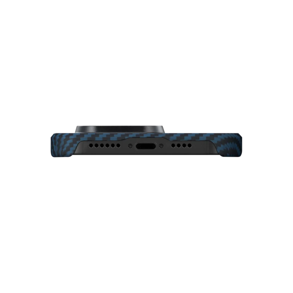 Husa MagEZ 3 Pitaka, Aramida iPhone 14 Pro Max Negru/Albastru MagSafe [4]