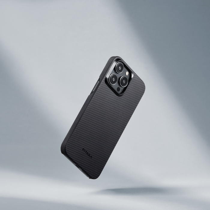 Husa MagEZ 4 Pitaka, Aramida 600D iPhone 15 Pro Negru/Gri MagSafe [7]