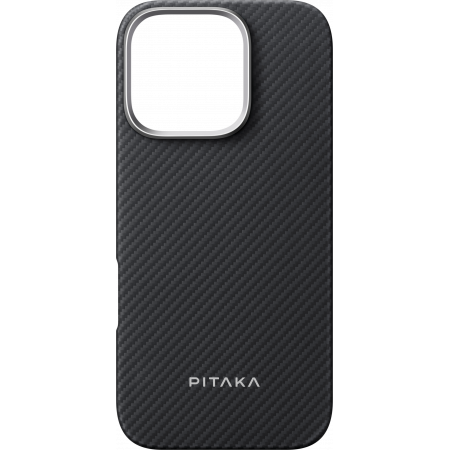 Husa MagEZ 4 Pitaka, Aramida 600D iPhone 15 Pro Max Negru/Gri MagSafe [3]