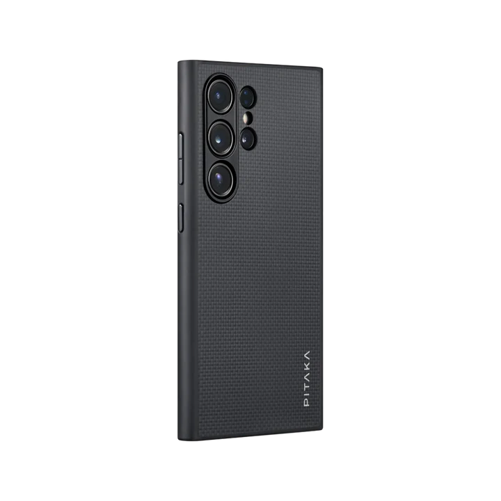 Husa MagEZ Pro 4 PinButton Pitaka , Aramida Galaxy S24 Ultra Negru/Gri MagSafe [2]