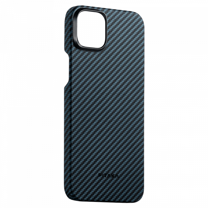 Husa MagEZ 4 Pitaka, Aramida iPhone 15 Plus 1500D Negru/Albastru MagSafe [3]
