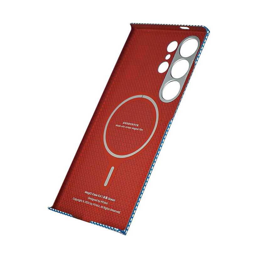 Husa MagEZ 4 Pitaka Ice Sea, Aramida Galaxy S24 Ultra MagSafe [3]