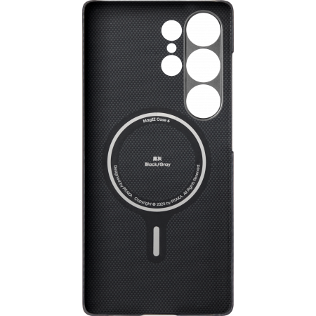 Husa MagEZ 5 Pitaka 600D, Aramida Samsung S25 Ultra Negru/Gri, MagSafe [4]