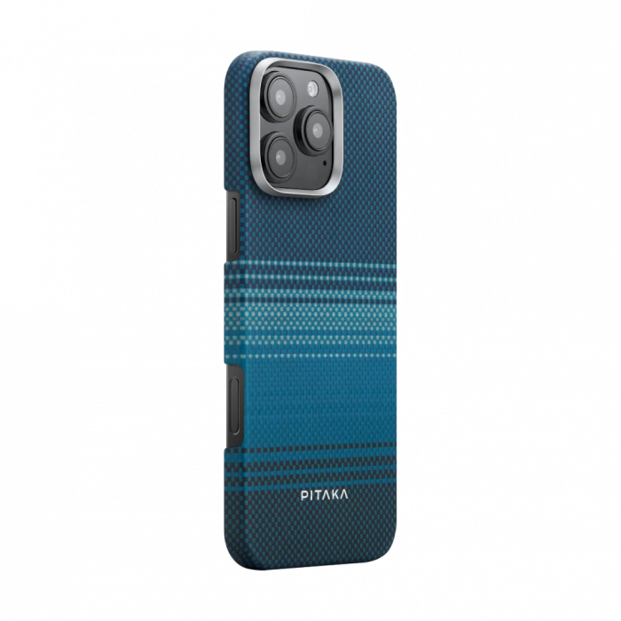 Husa MagEZ 5 Pitaka Moonrise, Aramida iPhone 16 Pro Max, Albastru, MagSafe, Ultra Slim [2]