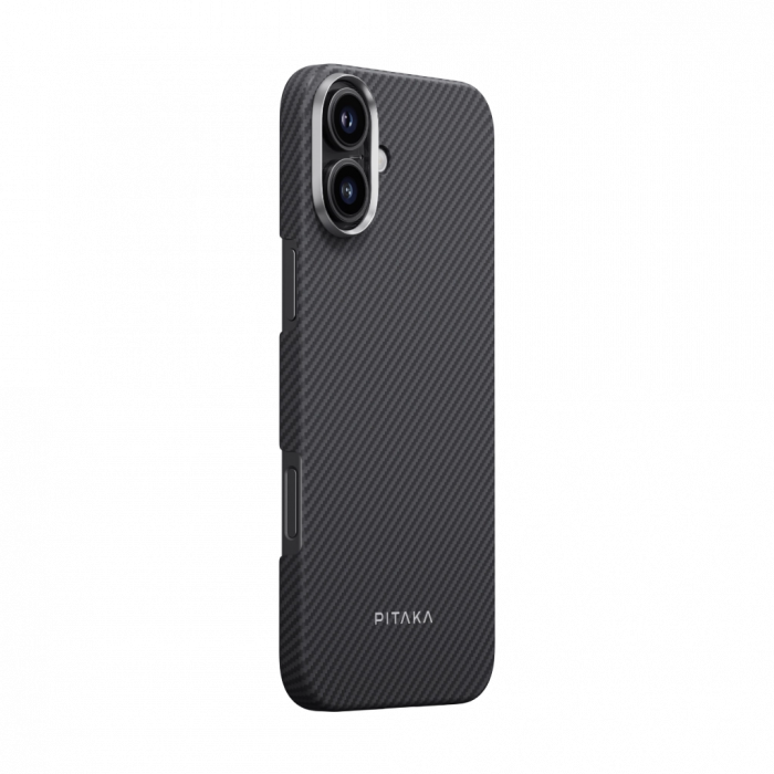Husa MagEZ 5 Pitaka, Aramida 600D iPhone 16, Negru/Gri, MagSafe, Ultra Slim [3]