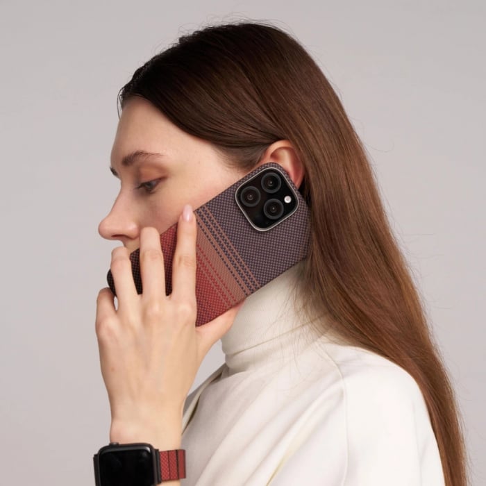 Husa MagEZ 5 Pitaka Sunset, Aramida iPhone 16 Pro Max, MagSafe, Ultra Slim [6]