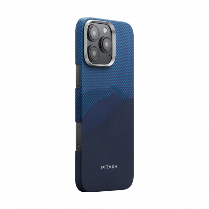 Husa MagEZ 5 Starpeak Over the horzion, Aramida iPhone 16 Pro, Albastru, MagSafe, Ultra Slim [2]